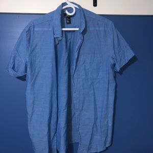 Regular fit Cotton shirt - M- Light Blue melange